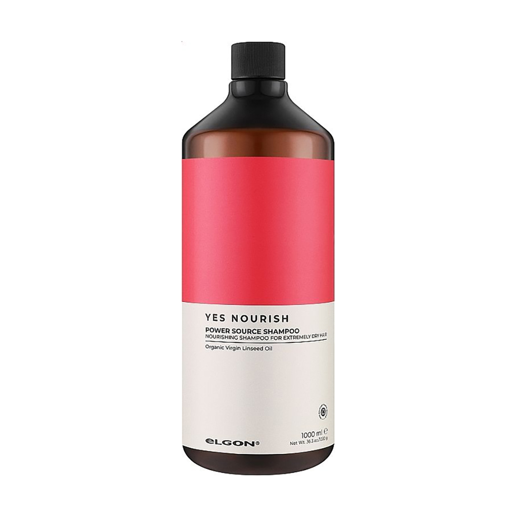 Живильний шампунь Elgon Yes Nourish Power Source Shampoo для дуже сухого волосся, 1 л