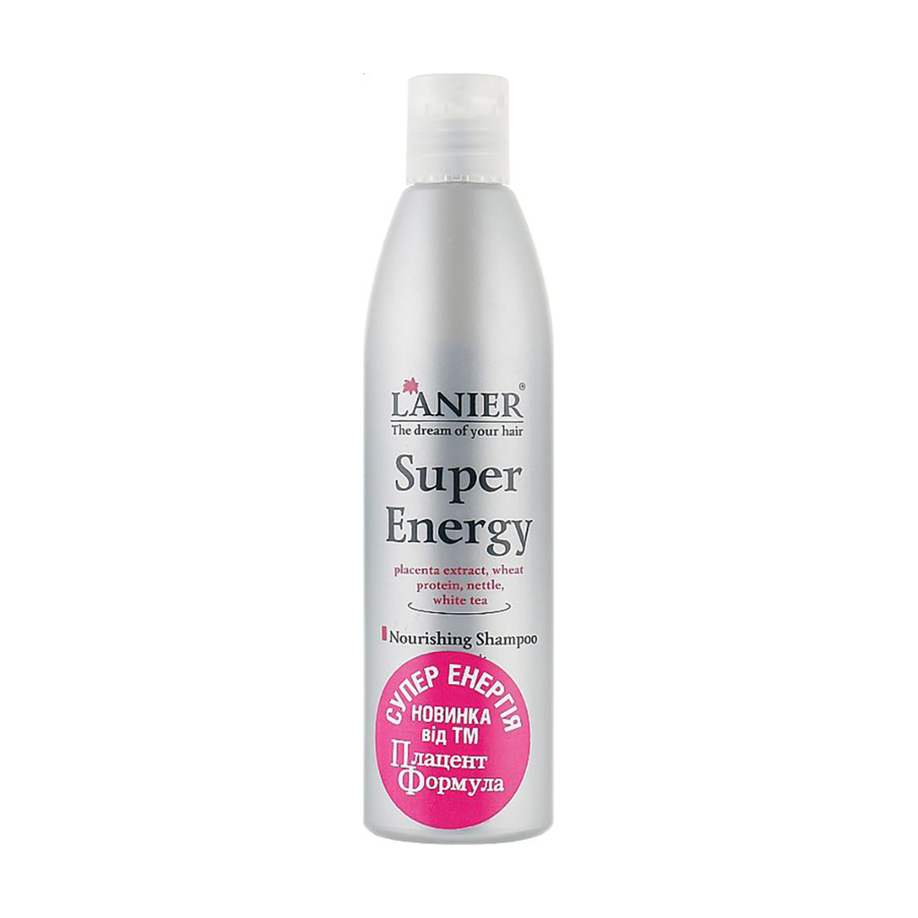 Живильний шампунь Placen Formula Lanier Super Energy Nourishing Shampoo для ослабленого та тьмяного волосся, 250 мл