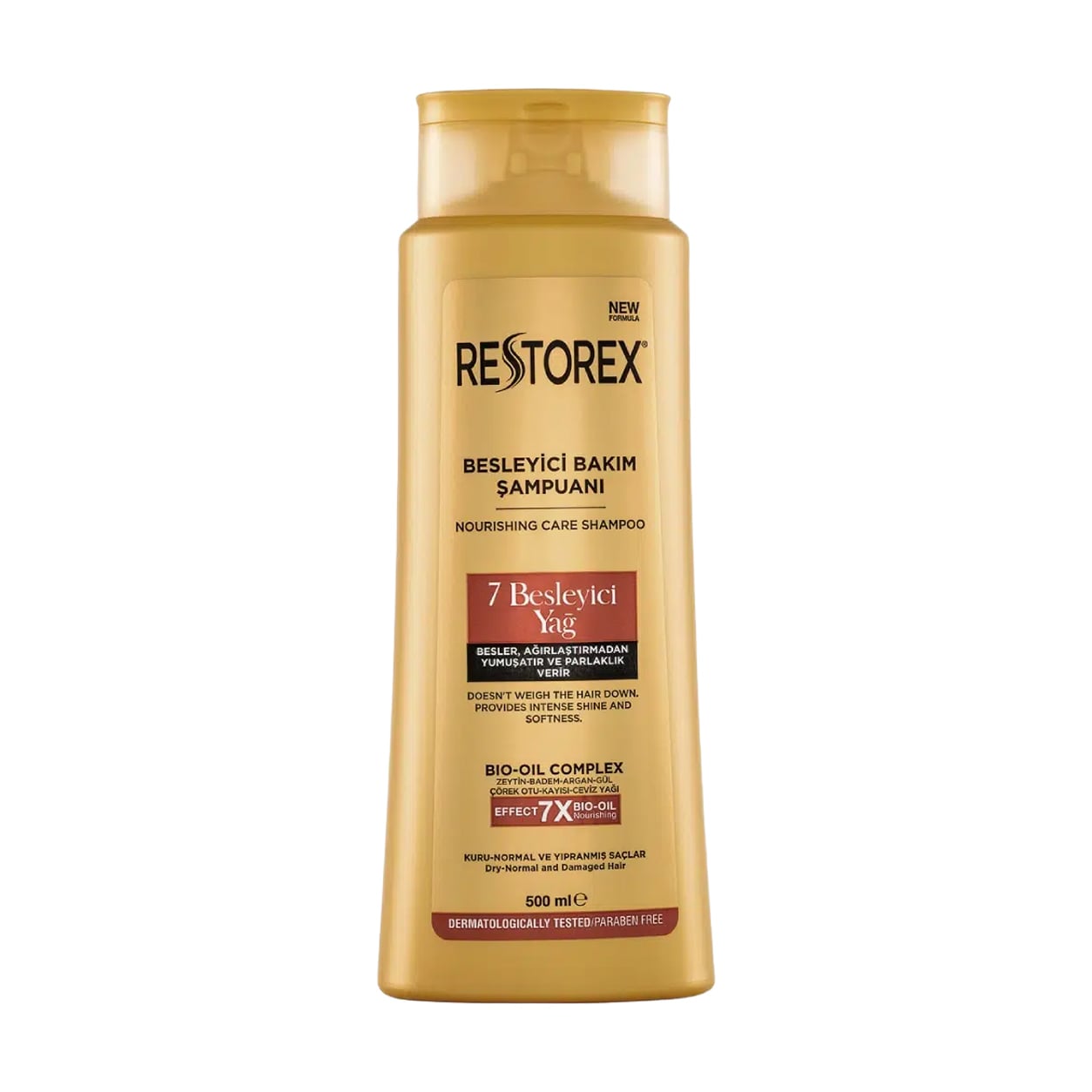 Живильний шампунь Restorex 7 Besleyici Yag Nourishing Care Shampoo для сухого, нормального або пошкодженого волосся, 500 мл