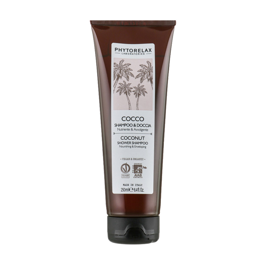 Живильний шампунь та гель для душу 2 в 1 Phytorelax Laboratories Coconut Shower Shampoo, 250 мл
