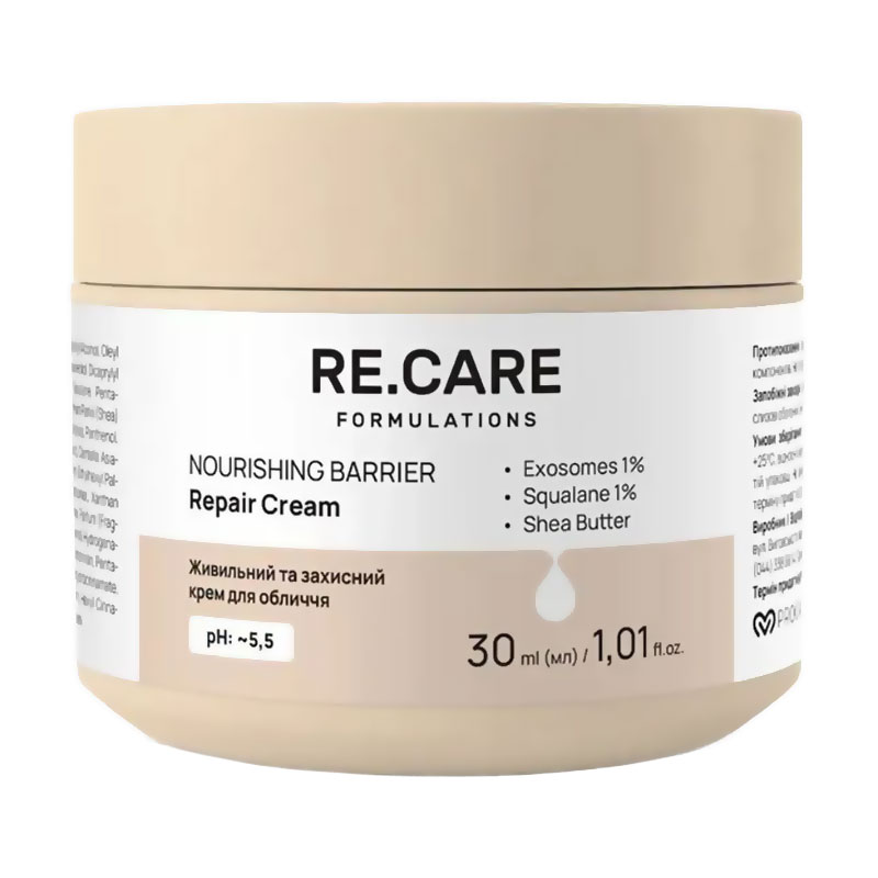 Живильний та захисний крем для обличчя ReCare Nourishing Barrier Repair Cream, 30 мл