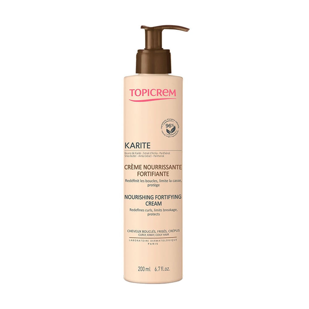Живильний зміцнювальний крем Topicrem Karite Nourishing Fortifying Cream для кучерявого волосся, 200 мл