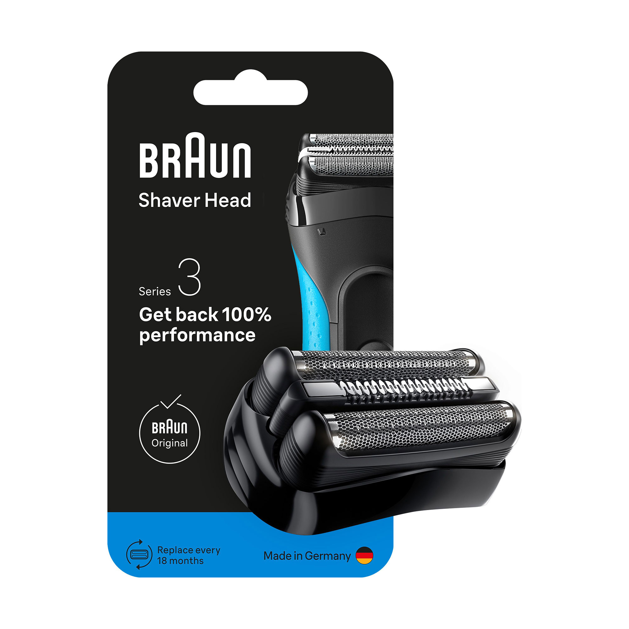 Змінна голівка для електробритви Braun Series 3 21B, чорна, 1 шт