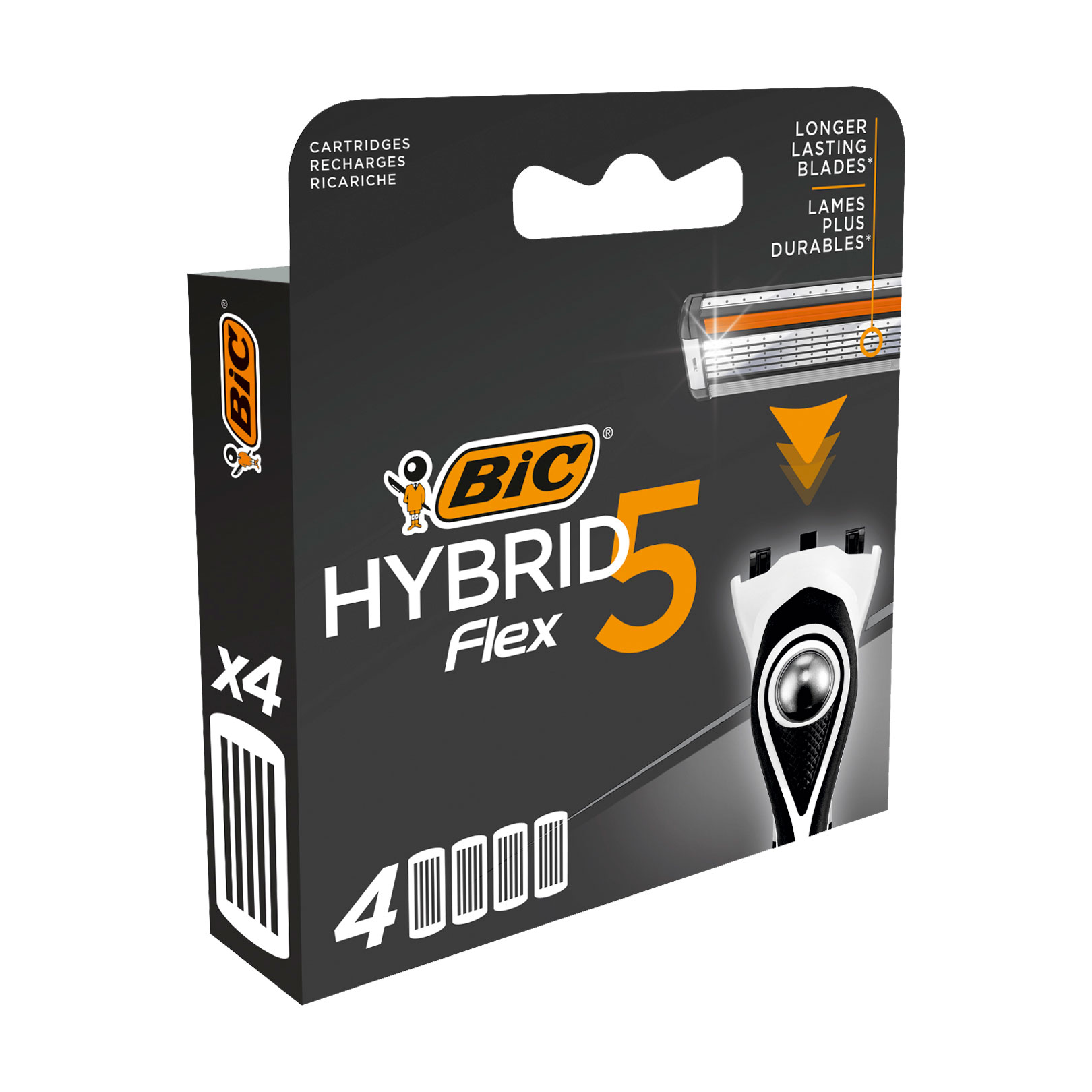 Змінні картриджі для гоління чоловічі BIC Flex 5 Hybrid, 4 шт