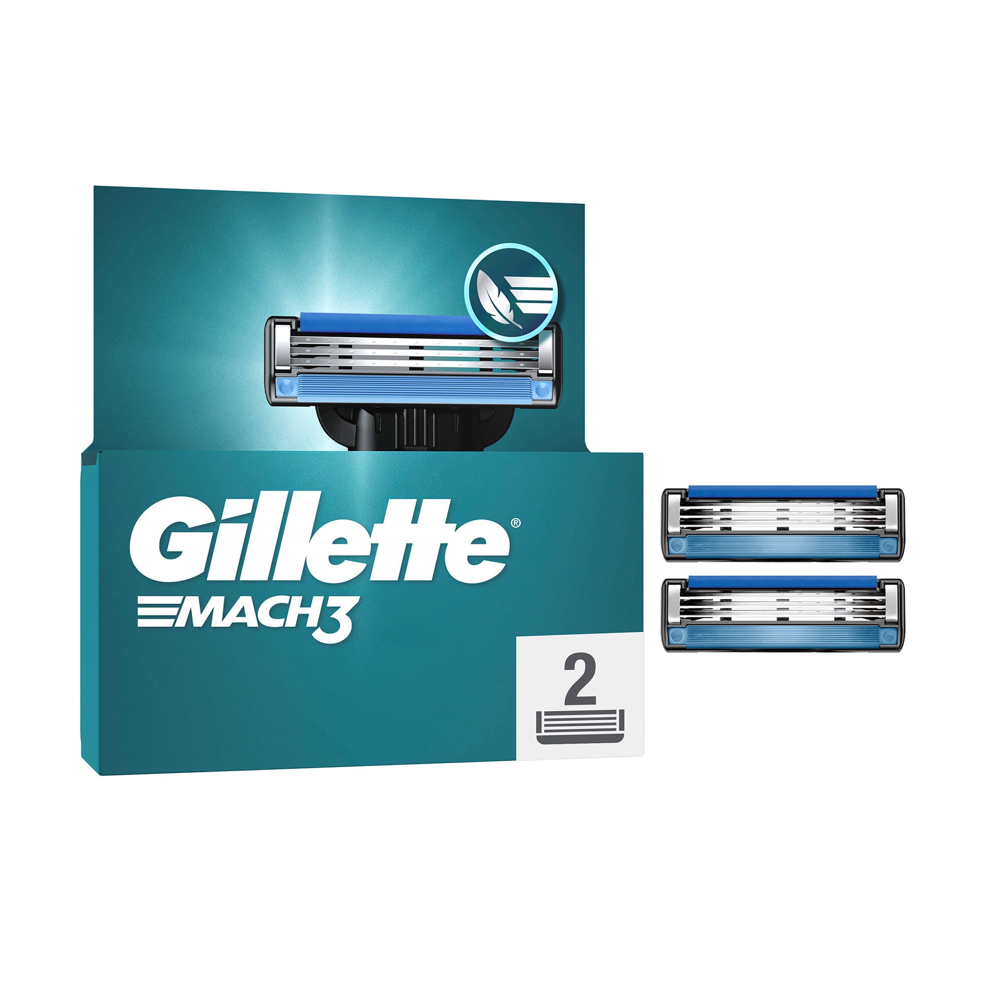 Змінні картриджі для гоління чоловічі (леза) Gillette Mach 3, 2 шт