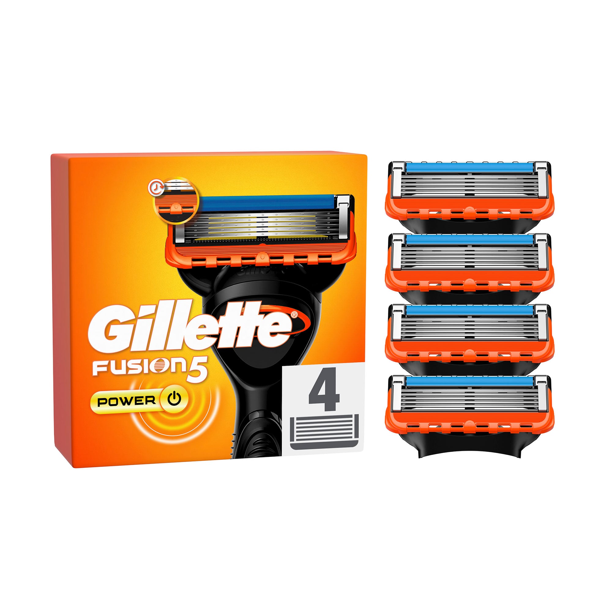 Змінні картриджі для гоління чоловічі (леза) Gillette Fusion5 Power, 4 шт