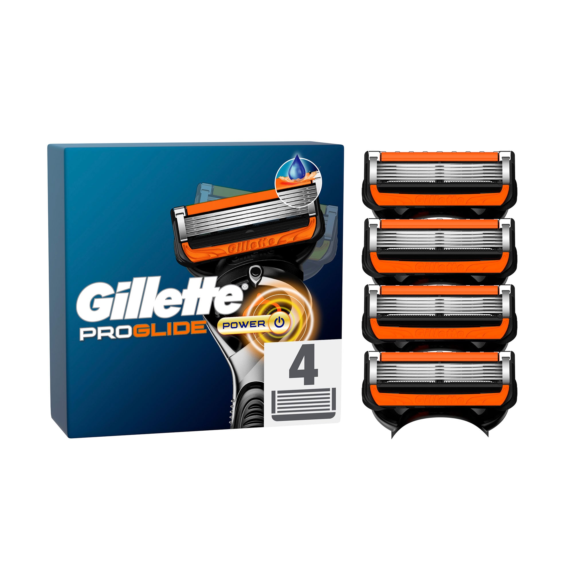 Змінні картриджі для гоління чоловічі (леза) Gillette Fusion ProGlide Power, 4 шт