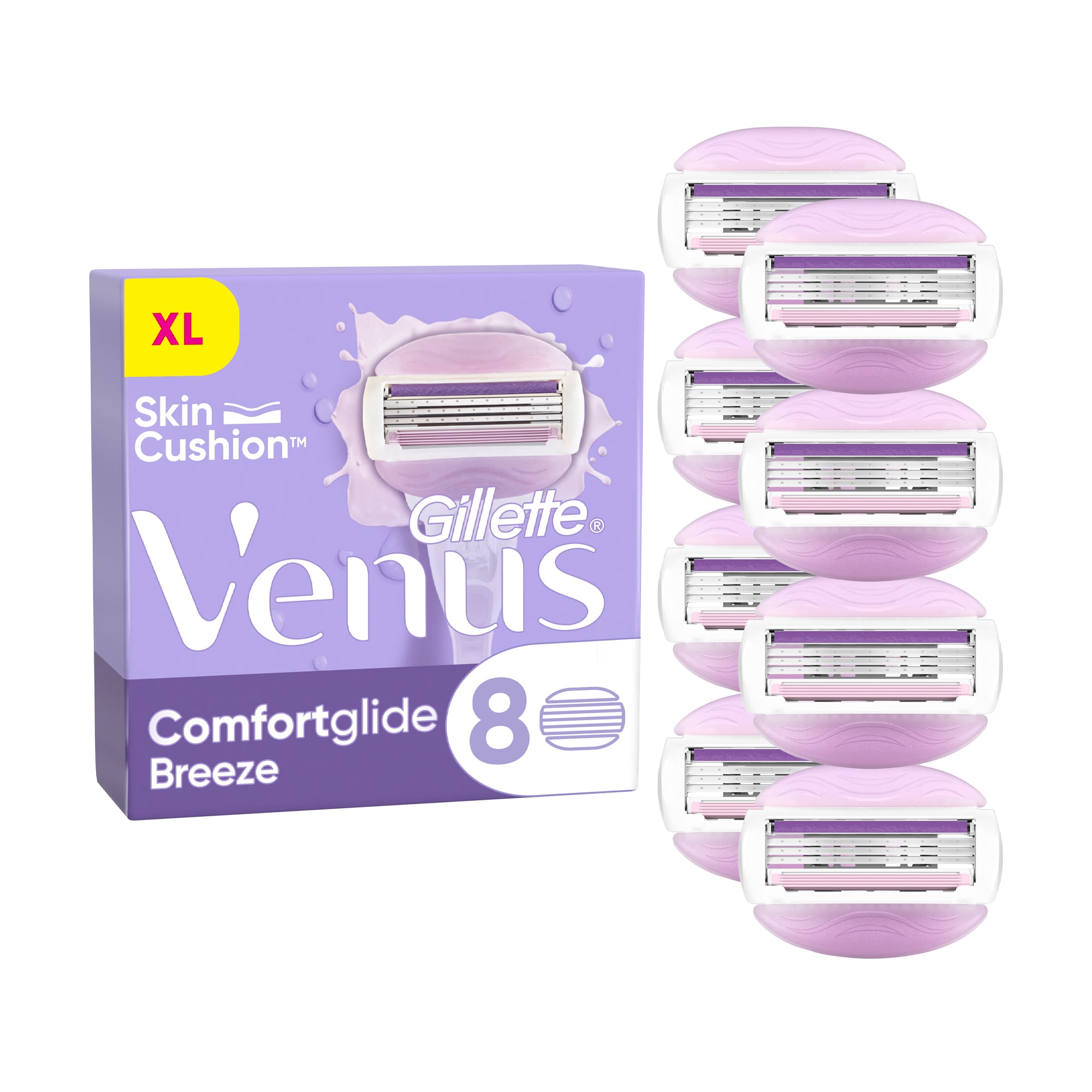 Змінні картриджі для гоління жіночі (леза) Gillette Venus Comfortglide Breeze, 8 шт