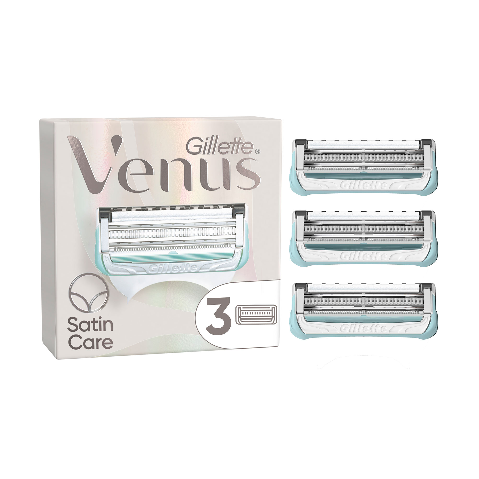 Змінні картриджі для гоління жіночі (леза) Gillette Venus Satin Care, 3 шт