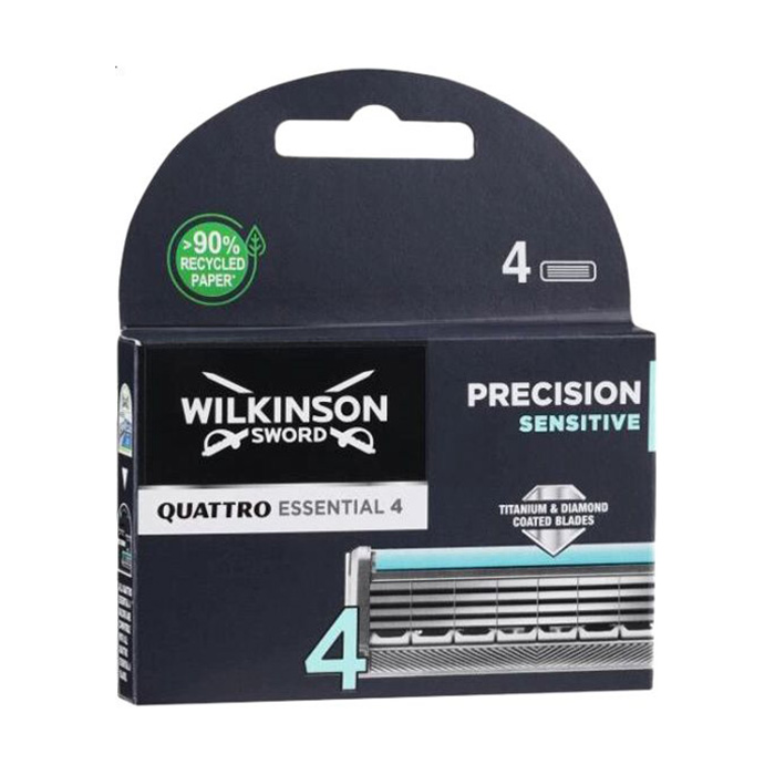 Змінні леза для гоління Wilkinson Sword Quattro Titanium Sensitive чоловічі, 4 шт