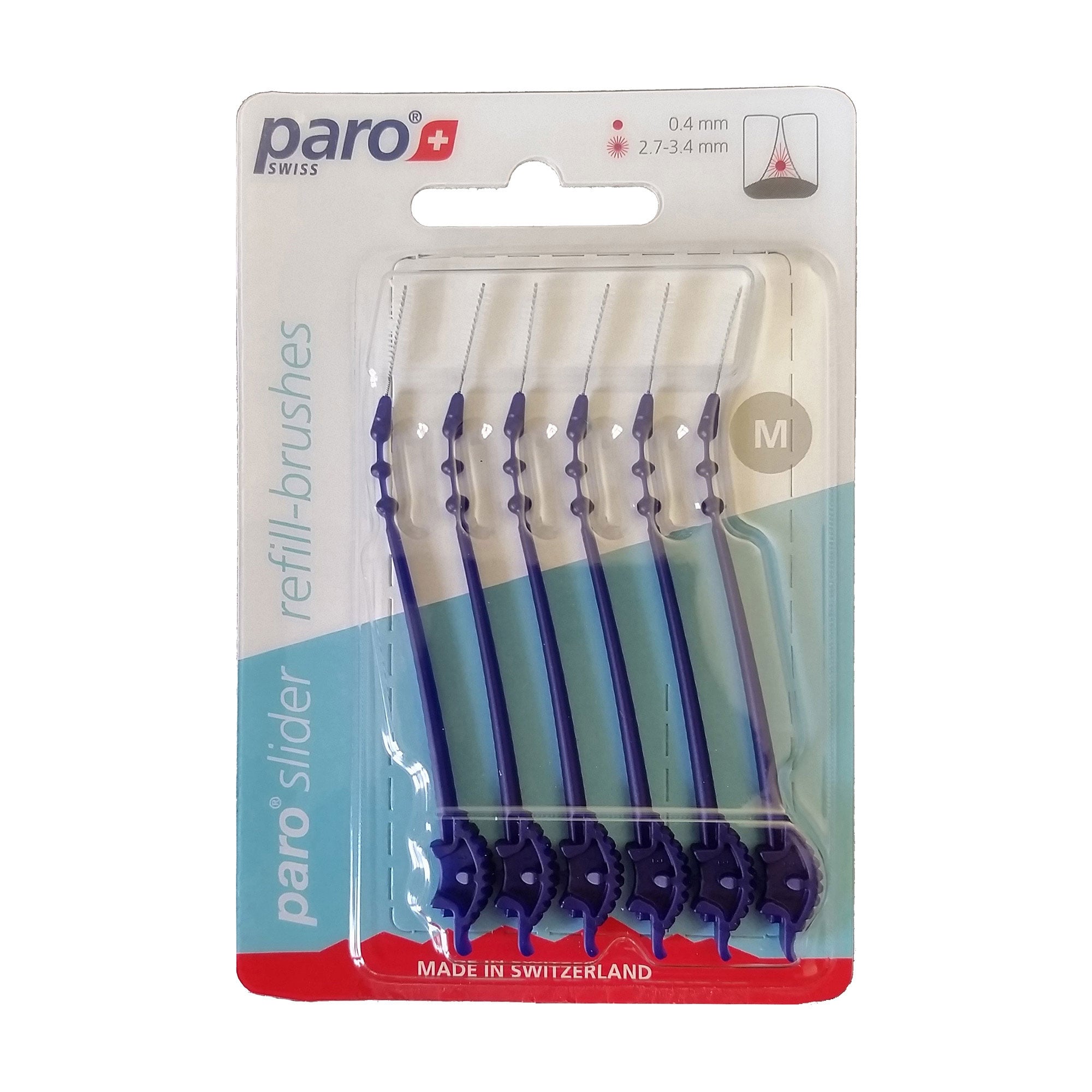 Змінні міжзубні щітки Paro Swiss Slider розмір M, 6 шт