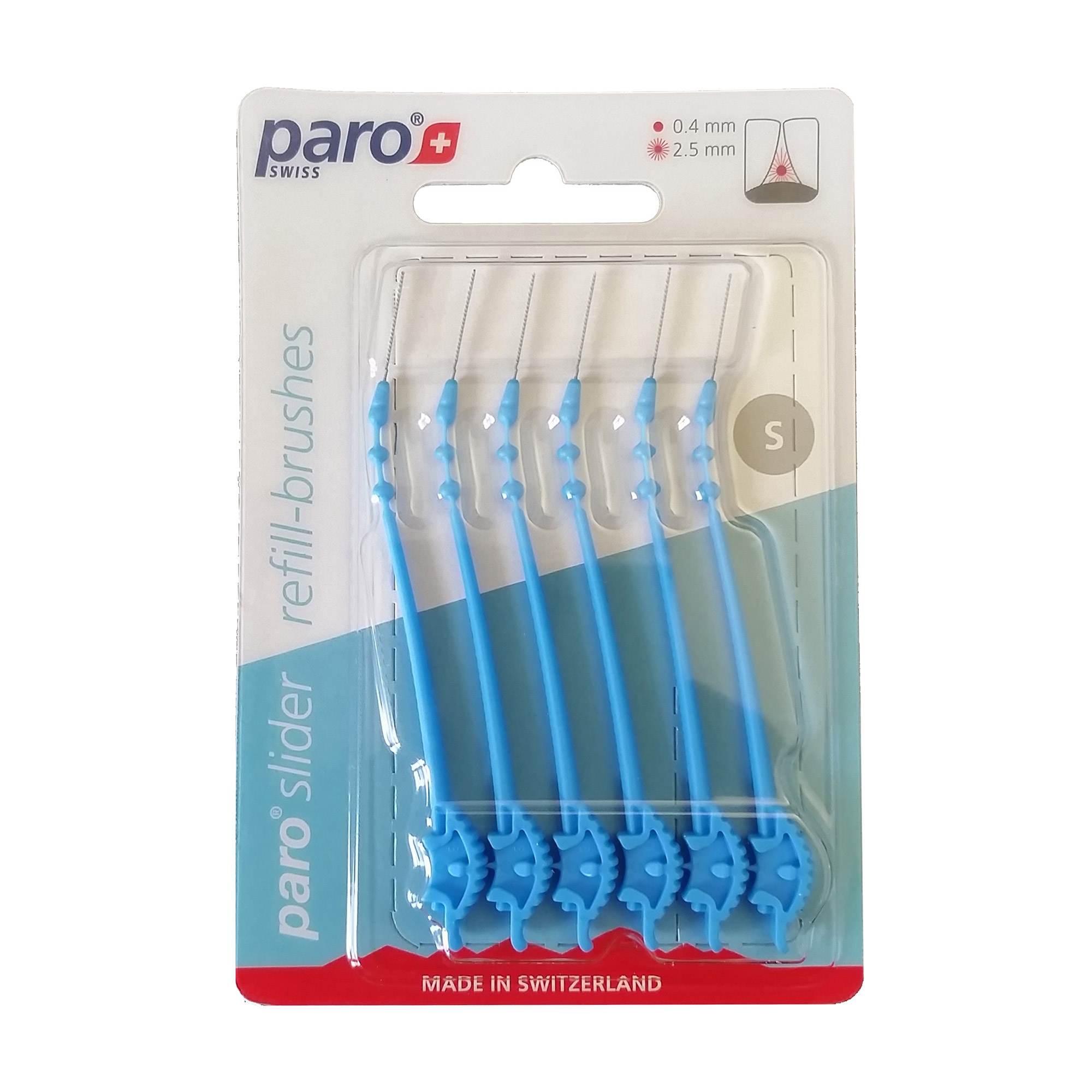 Змінні міжзубні щітки Paro Swiss Slider розмір S, 6 шт