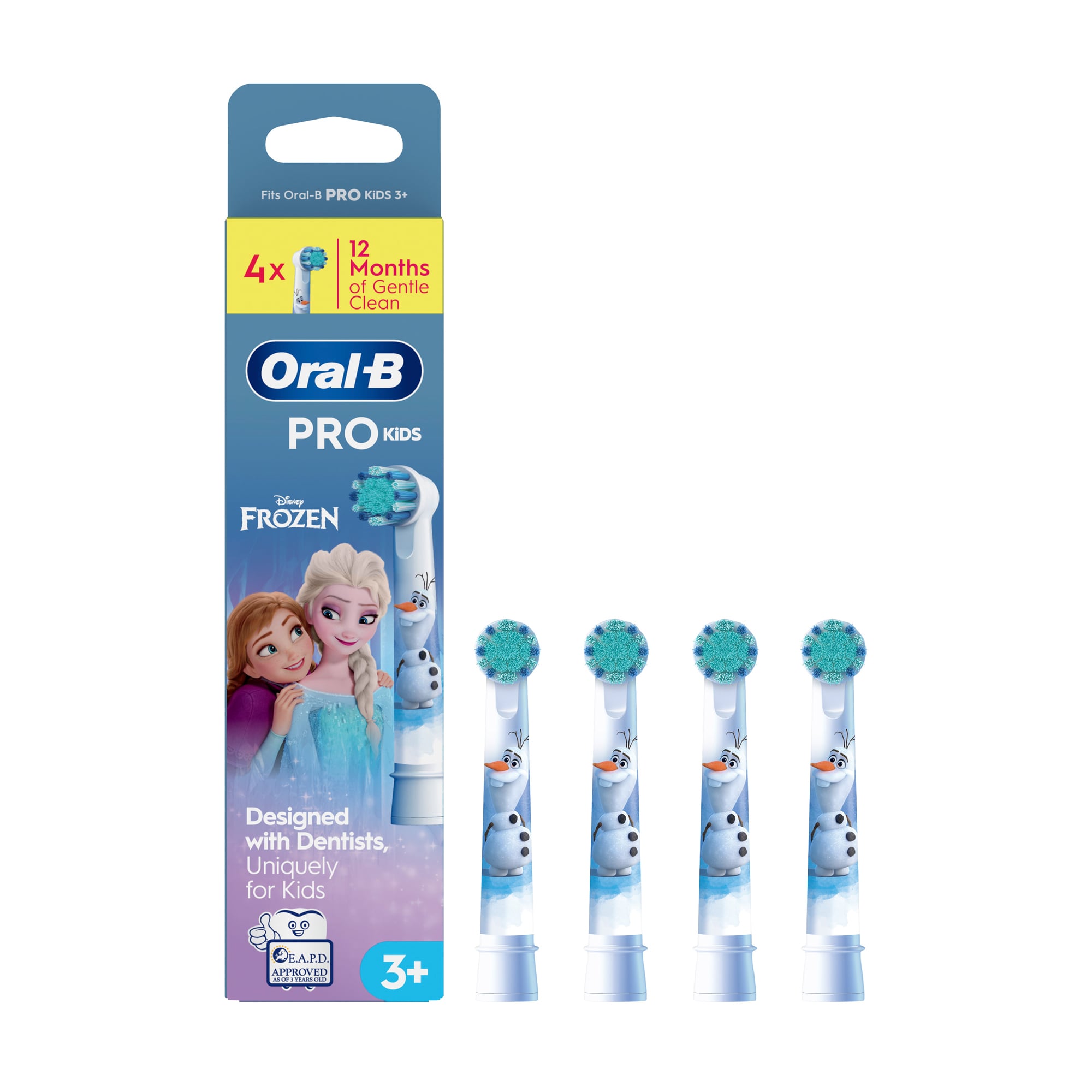 Змінні насадки для дитячої електричної зубної щітки Oral-B Kids Frozen II від 3 років, 4 шт