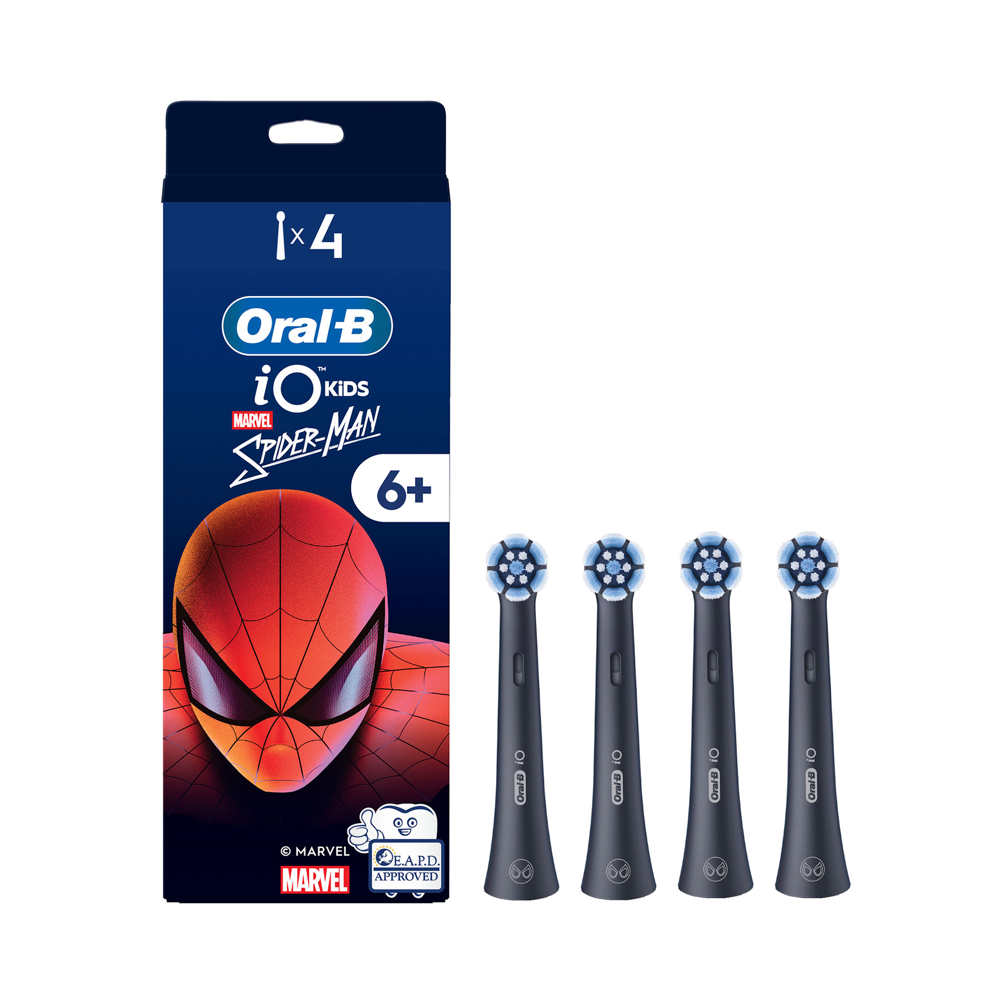 Змінні насадки для електричної зубної щітки Oral-B iO Kids Marvel Людина-Павук, від 6 років, 4 шт
