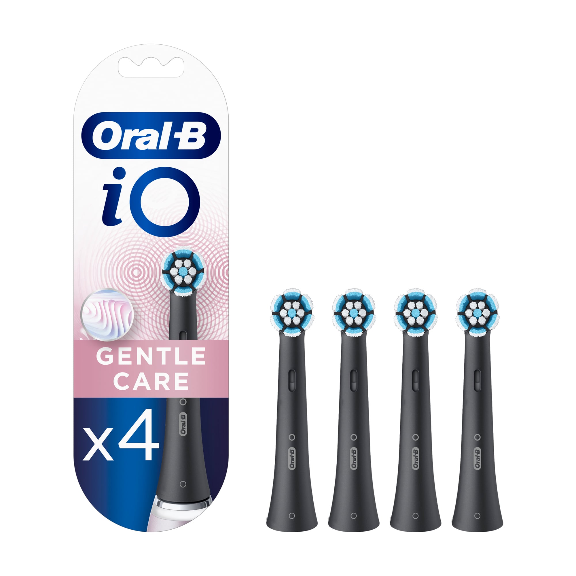 Змінні насадки для електричної зубної щітки Oral-B iO Gentle Care чорні, 4 шт