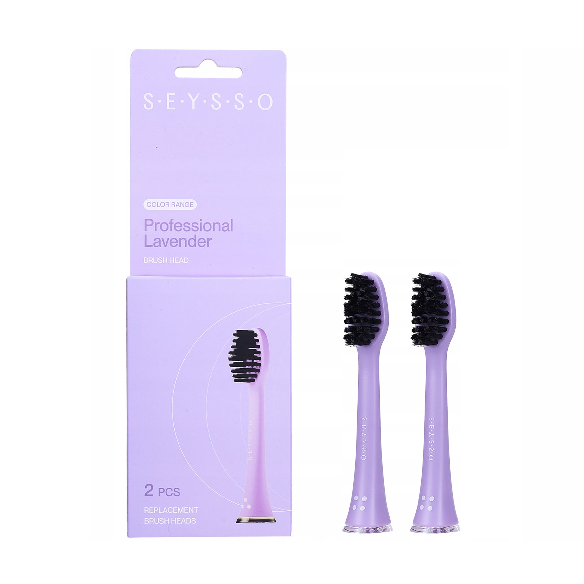Змінні насадки для електричної зубної щітки Seysso Basic Color Professional Lavander, 2 шт
