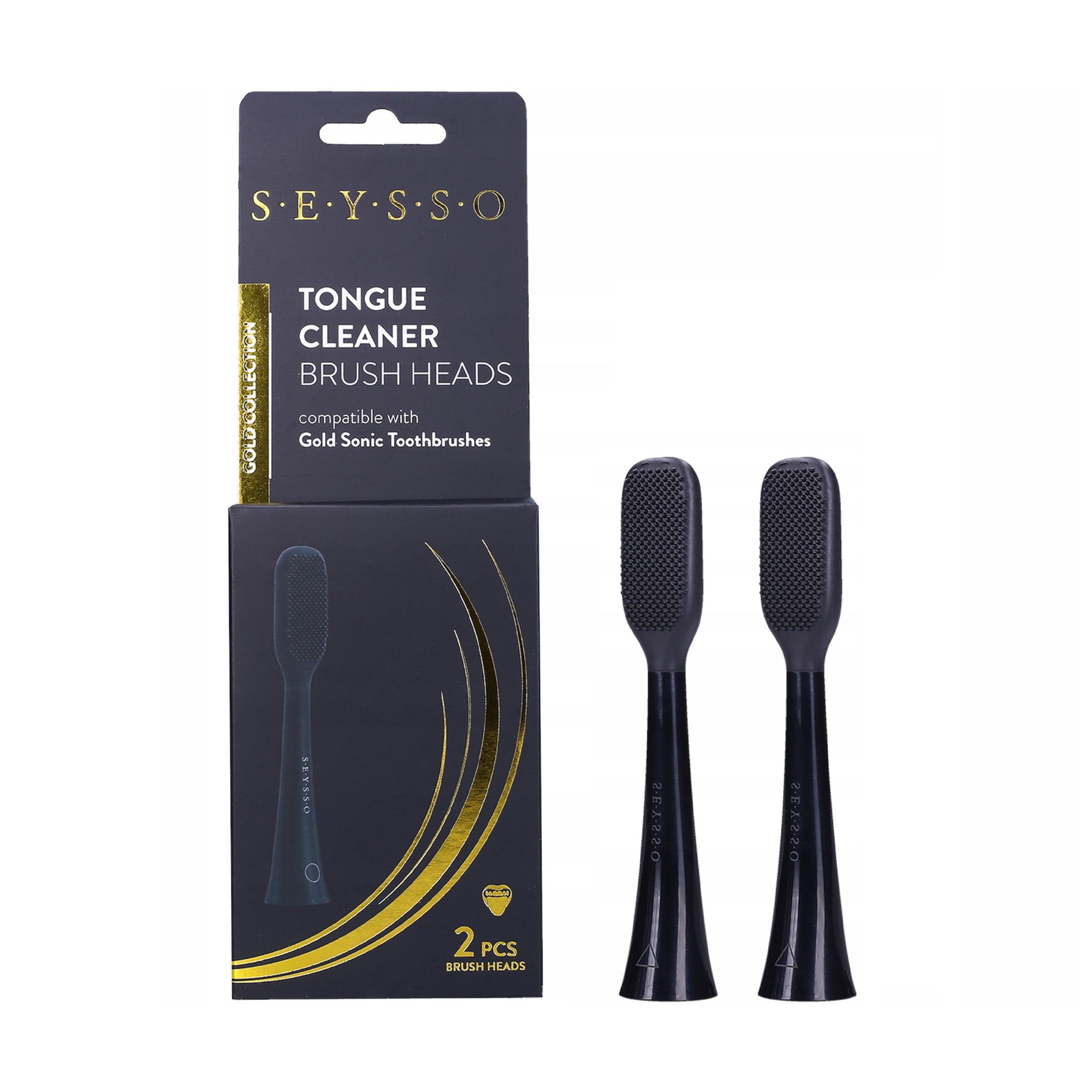 Змінні насадки для електричної зубної щітки Seysso Gold Tongue Cleaner для очищення язика, 2 шт