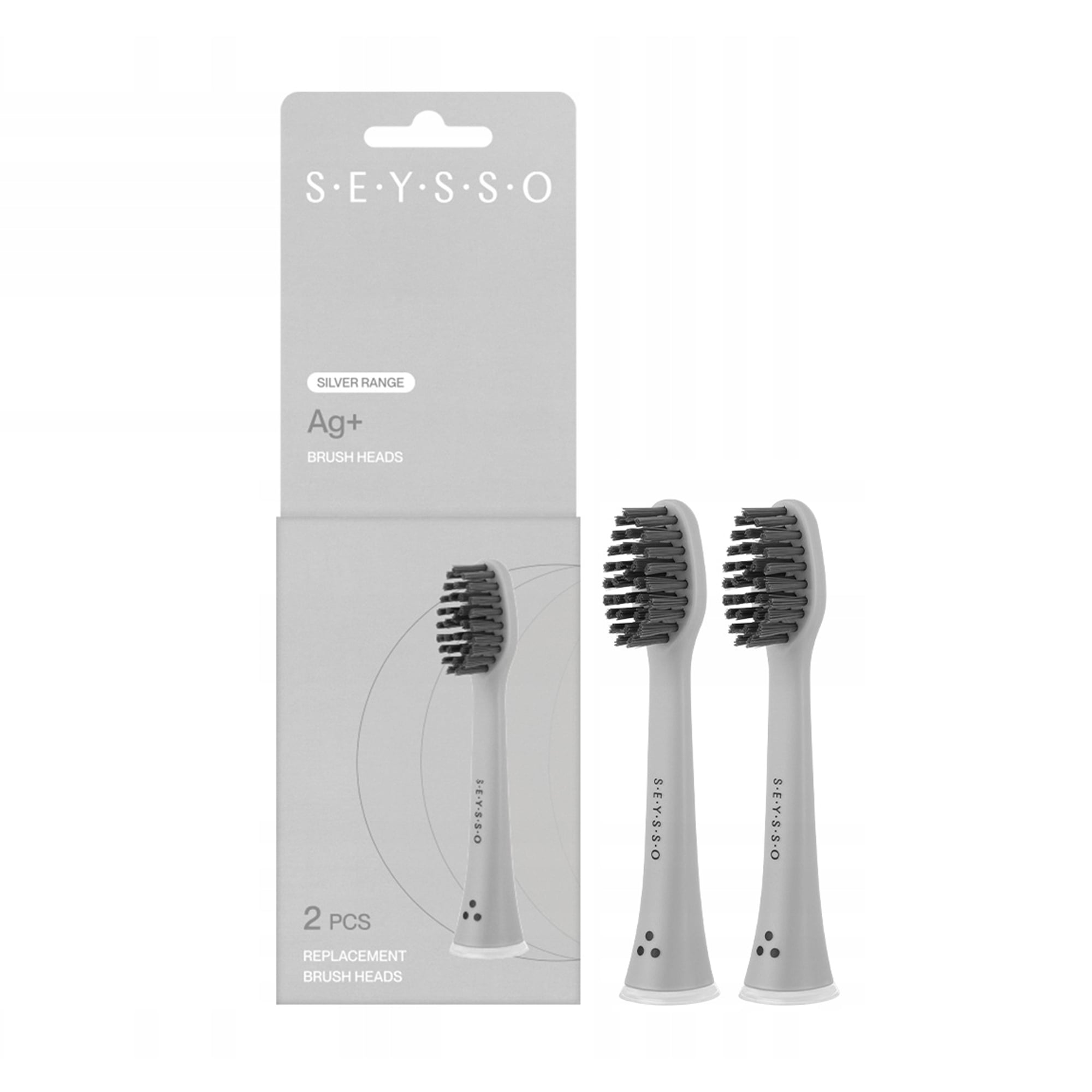 Змінні насадки для електричної зубної щітки Seysso Silver Ag+, 2 шт