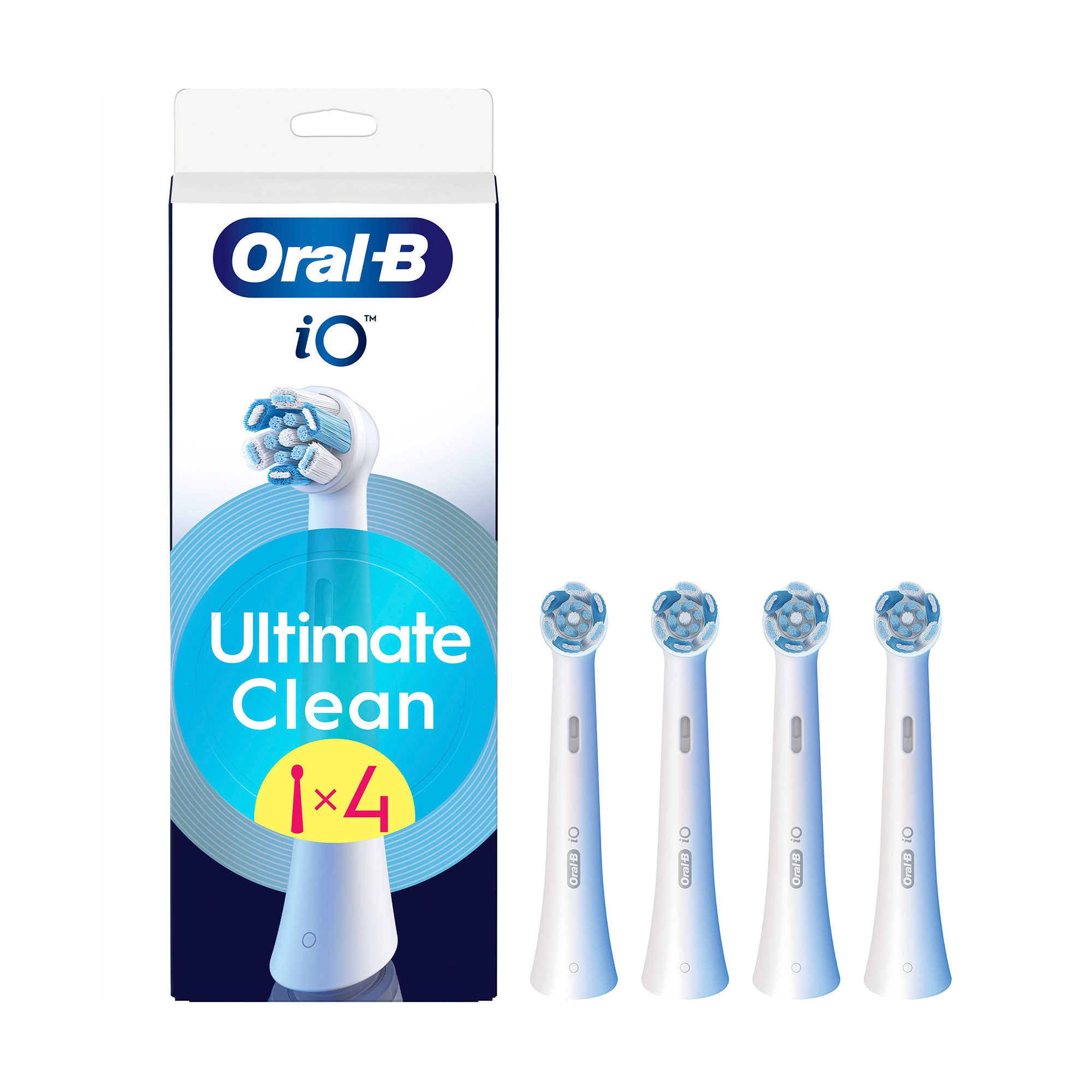 Змінні насадки до електричної зубної щітки Oral-B iO Максимальне очищення, білі, 4 шт