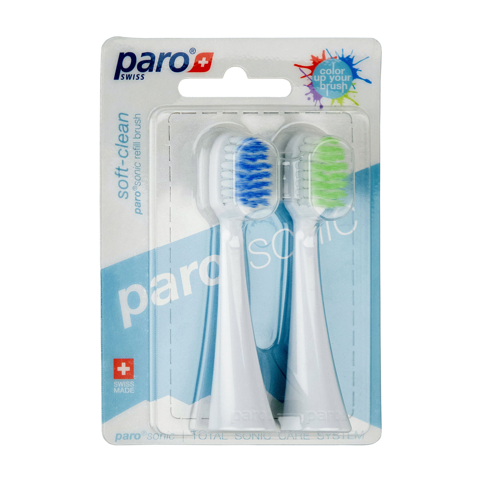 Змінні щітки Paro Swiss Sonic Soft-Clean для ніжного та ретельного очищення, 2 шт