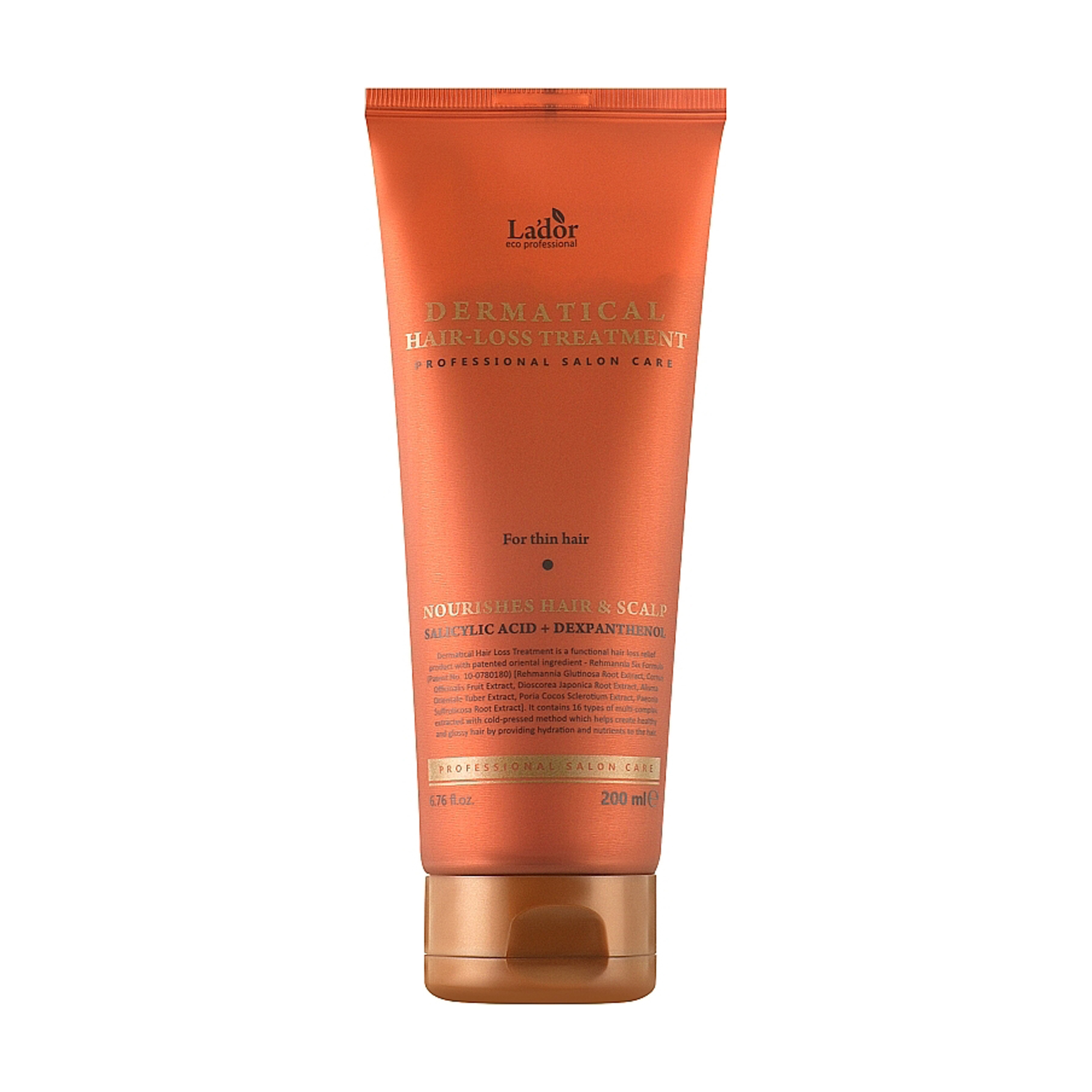 Зміцнювальна маска La'dor Dermatical Hair-Loss Treatment For Thin Hair для тонкого волосся, 200 мл