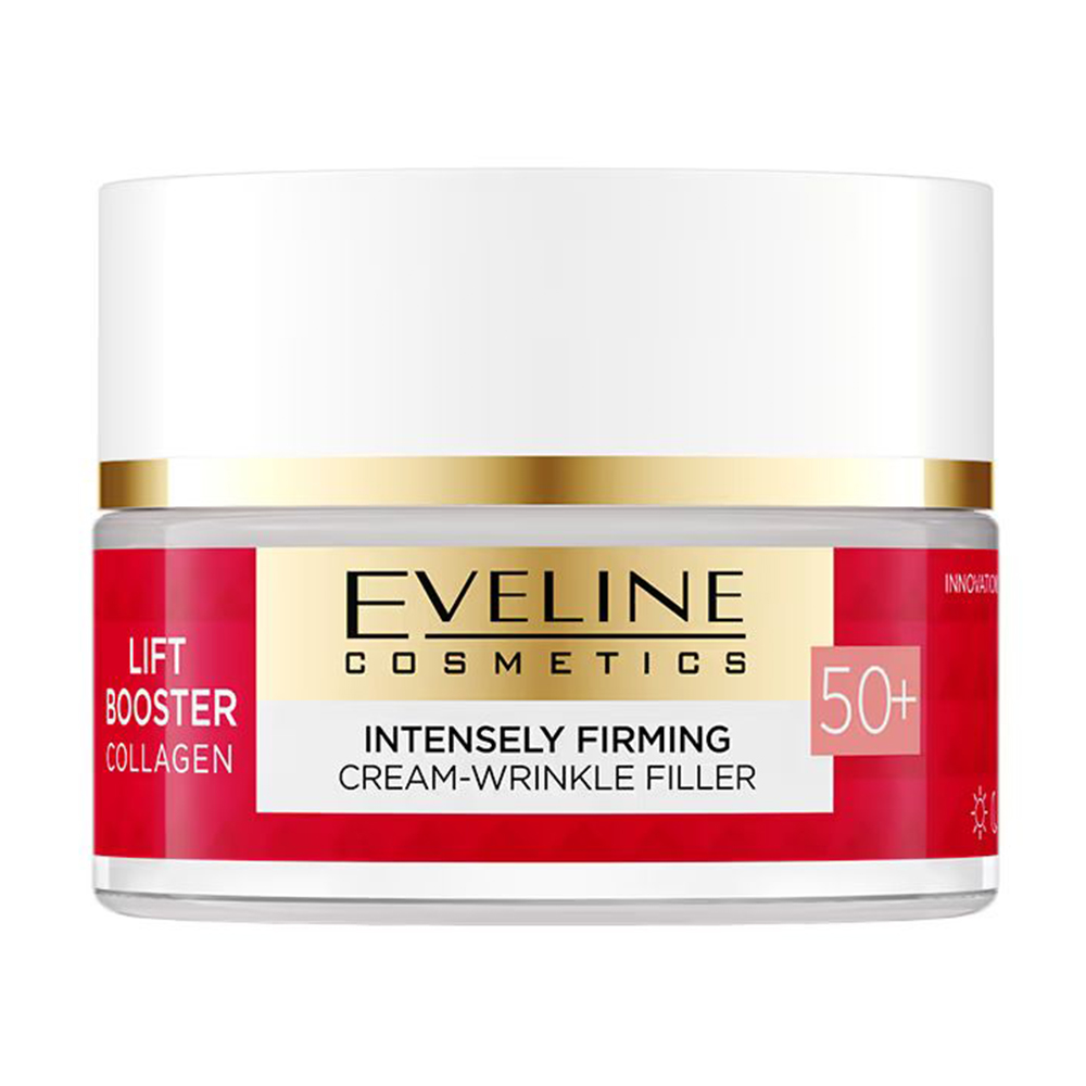 Зміцнювальний крем для обличчя Eveline Cosmetics Lift Booster Collagen Intensely Firming Cream-Wrinkle Filler 50+, 50 мл