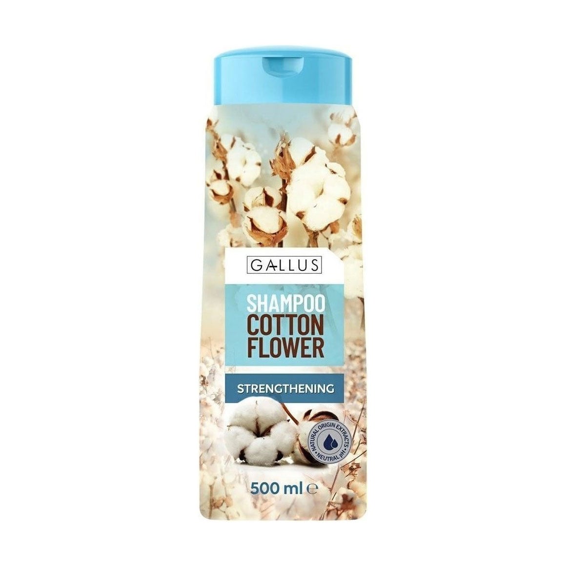 Зміцнювальний шампунь для волосся Gallus Shampoo Cotton Flower, 500 мл