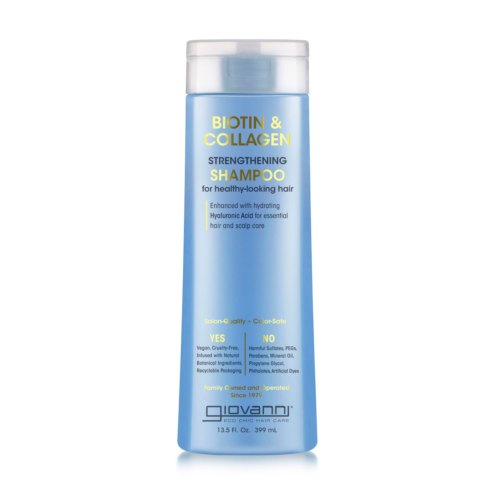 Зміцнювальний шампунь для волосся Giovanni Biotin &amp; Collagen Strengthening Shampoo Біотин та колаген, 399 мл