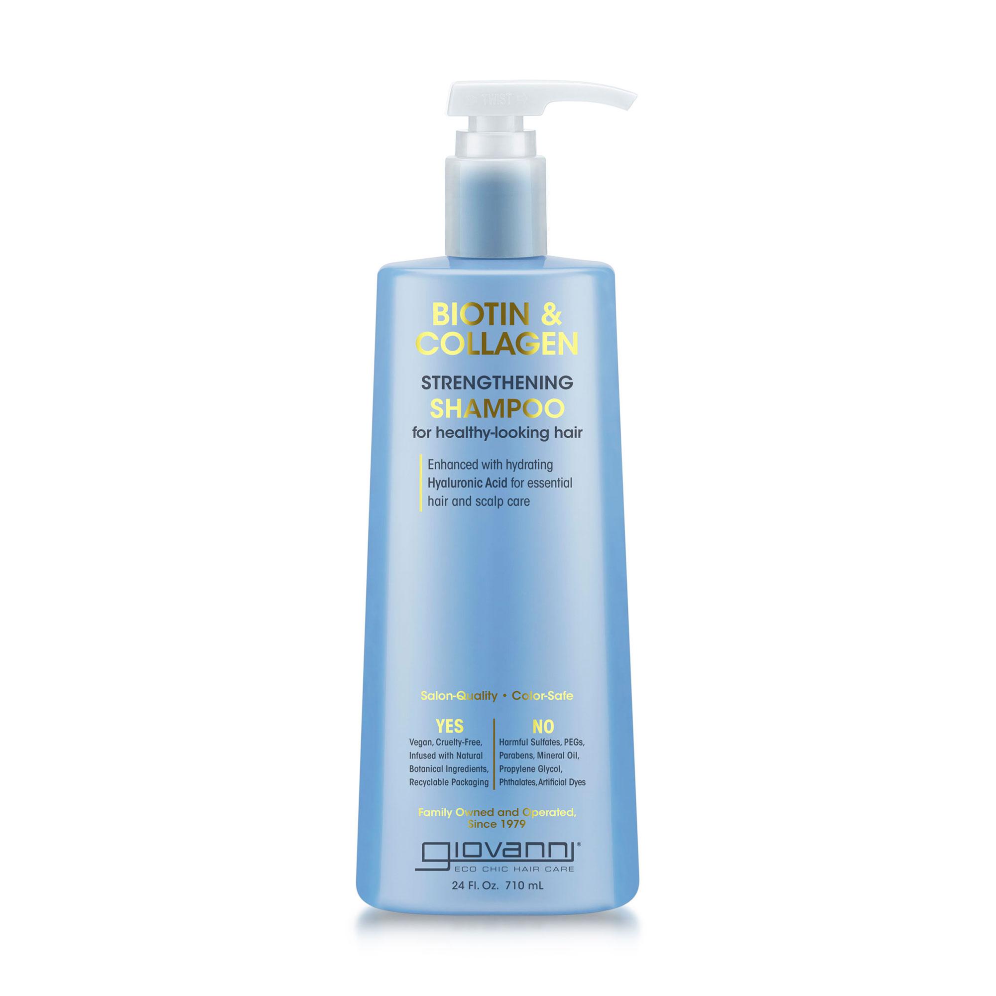 Зміцнювальний шампунь для волосся Giovanni Biotin &amp; Collagen Strengthening Shampoo Біотин та колаген, 710 мл