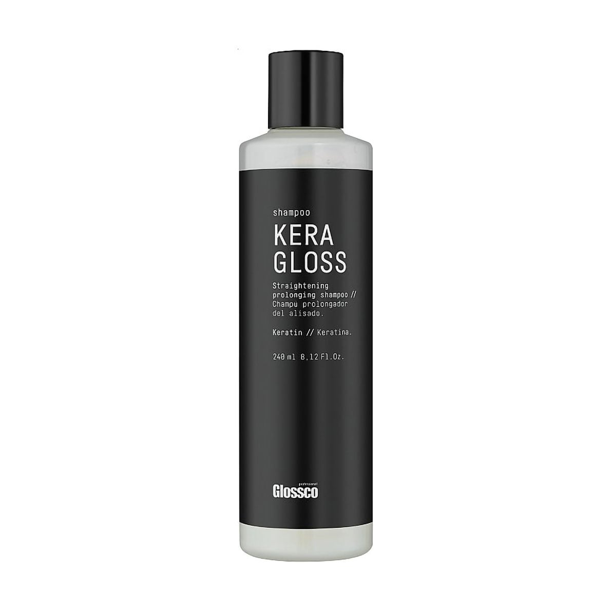 Зміцнювальний шампунь для волосся Glossco Professional Keragloss Straightening Prolonging Shampoo, 240 мл