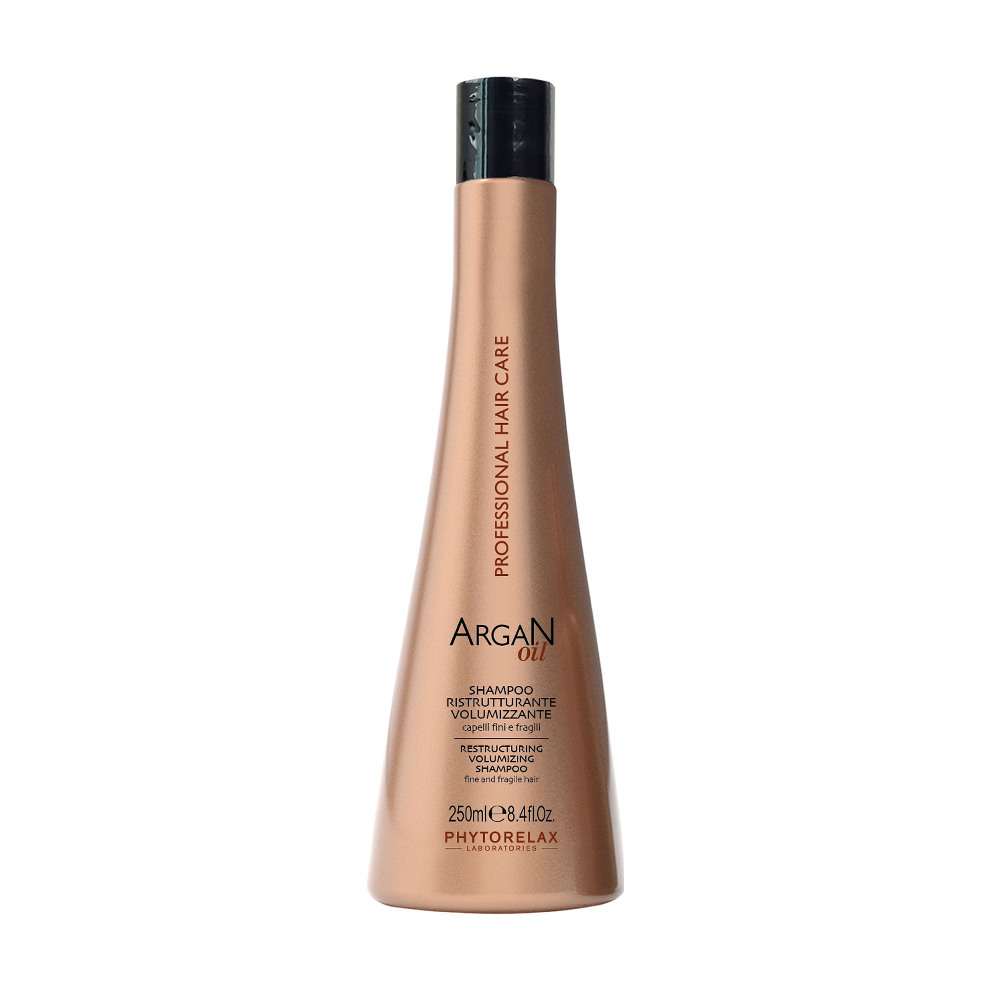 Зміцнювальний шампунь Phytorelax Laboratories Olio di Argan Reinforcing Extravolume Shampoo для об'єму тонкого та ламкого волосся, 250 мл