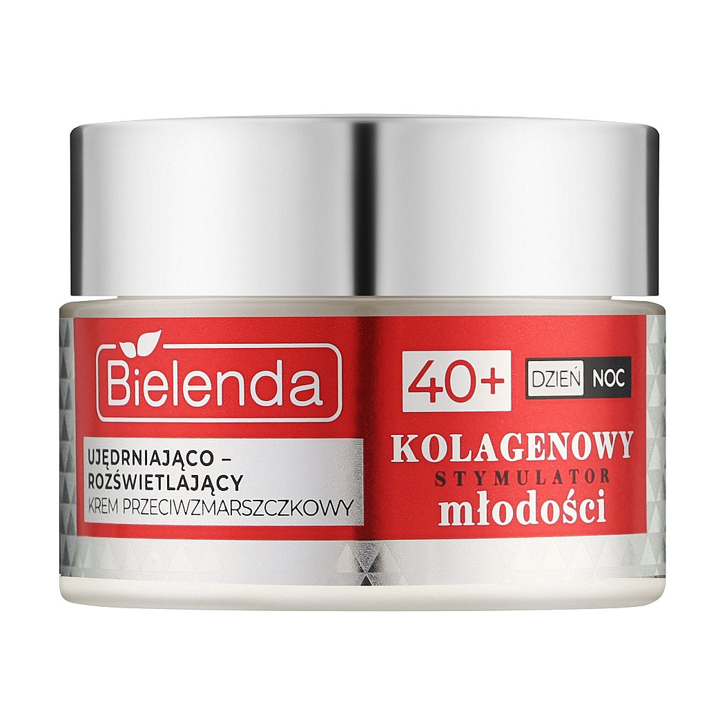 Зміцнювальний та освітлювальний крем для обличчя Bielenda Collagen Youth Stimulator Cream 40+ проти зморщок, 50 мл