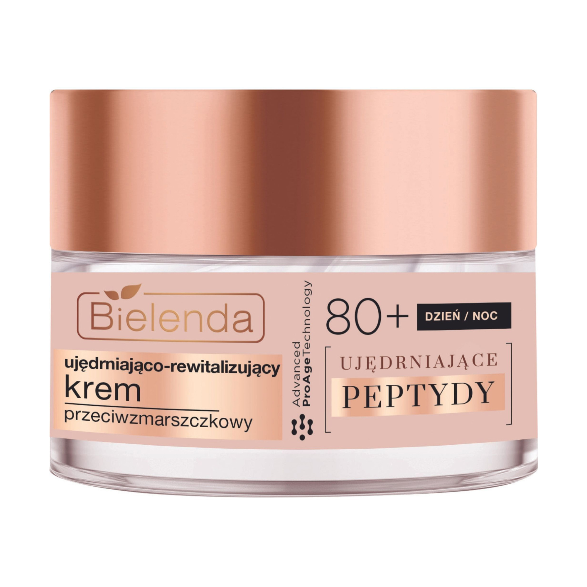 Зміцнювальний та відновлювальний крем для обличчя Bielenda Firming Peptides Advanced ProAge Technology Cream проти зморщок 80+, 50 мл