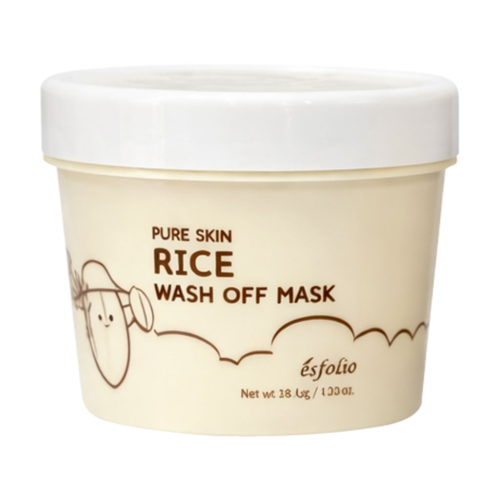 Змивна маска для обличчя Esfolio Pure Skin Rice Wash Off Mask з екстрактом рису, 120 г