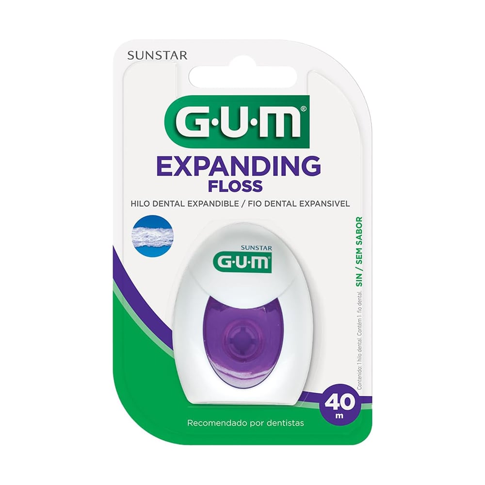 Зубна нитка GUM Sunstar Expanding Floss ефект розширеного очищення, 30 м