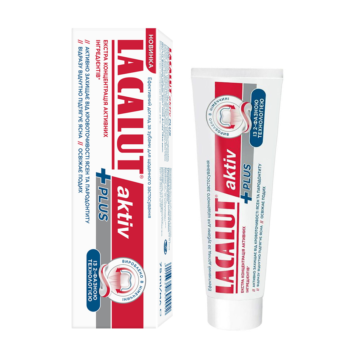 Зубна паста Lacalut Activ Plus, 75 мл