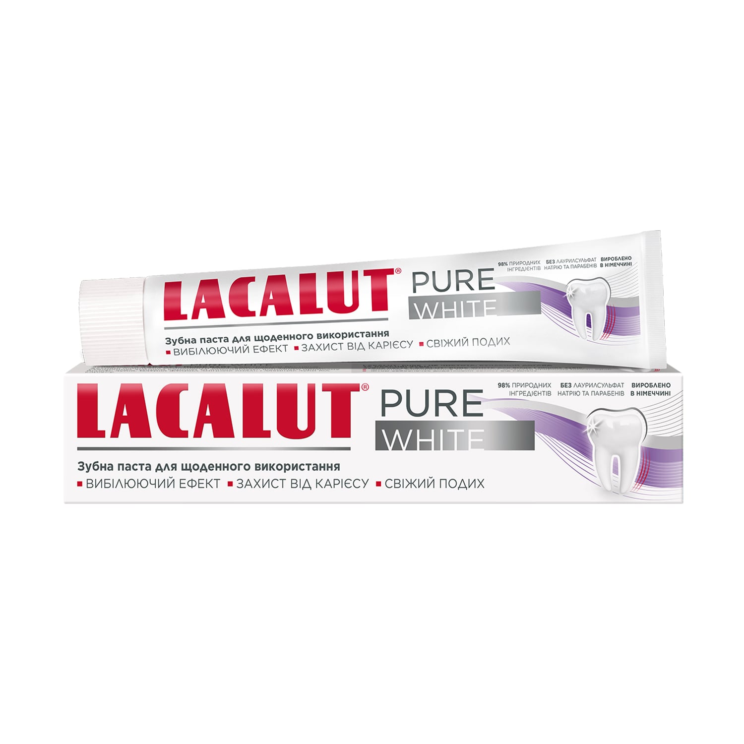 Зубна паста Lacalut Pure White, 75 мл