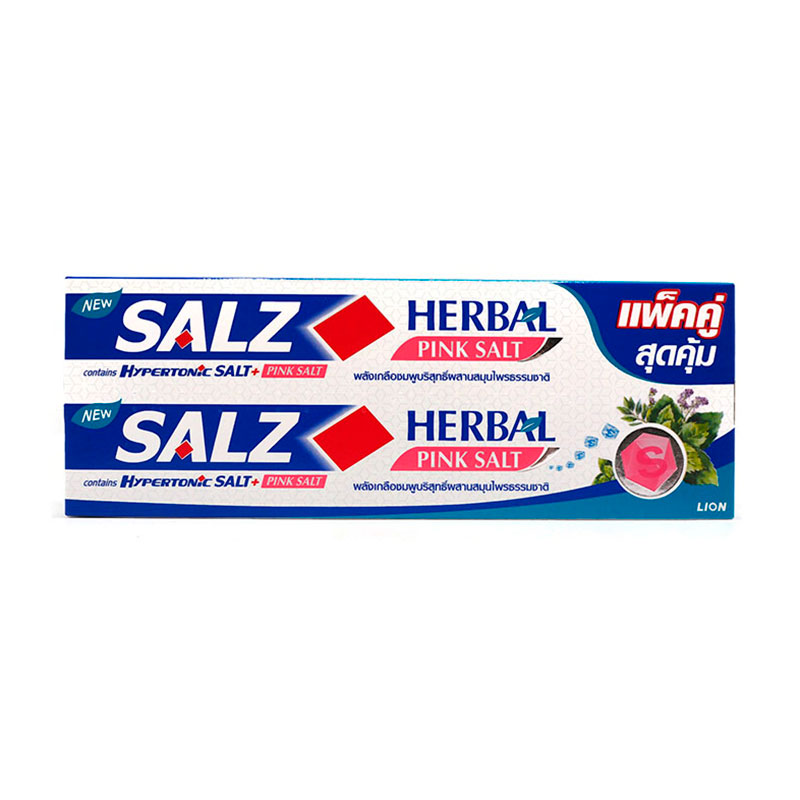 Зубна паста LION Thailand Salz Herbal Pink Salt з рожевою сіллю, 2*140 г