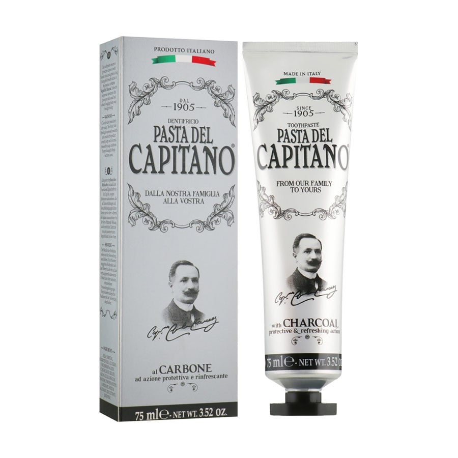 Зубна паста Pasta del Capitano Charcoal 1905 з деревним вугіллям, 75 мл