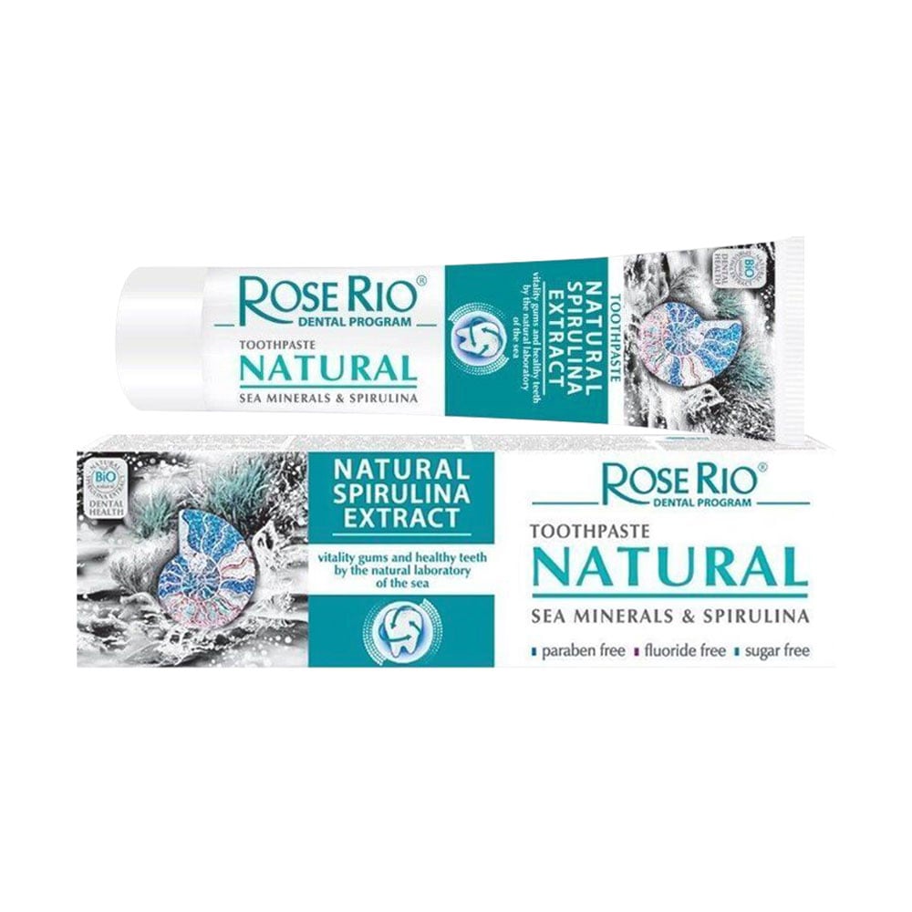 Зубна паста Rose Rio Natural Toothpaste Морські мінерали та спіруліна, 65 мл