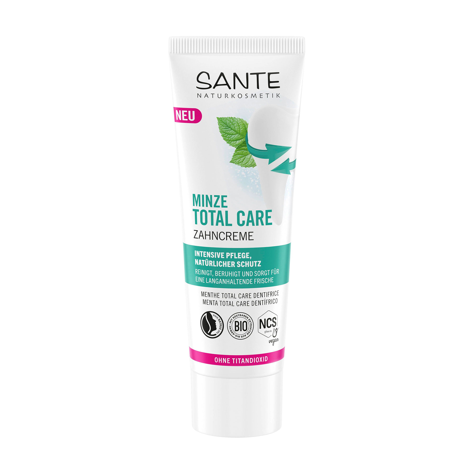 Зубна паста Sante Mint Total Care Toothpaste з фтором, 75 мл