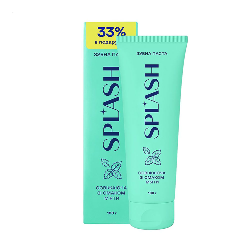Зубна паста Splash Spearmint Peppermint Toothpaste, 100 г
