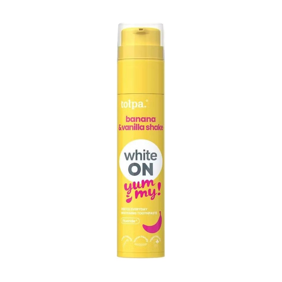 Зубна паста Tolpa White On Yummy Банан та ванільний шейк, 60 г