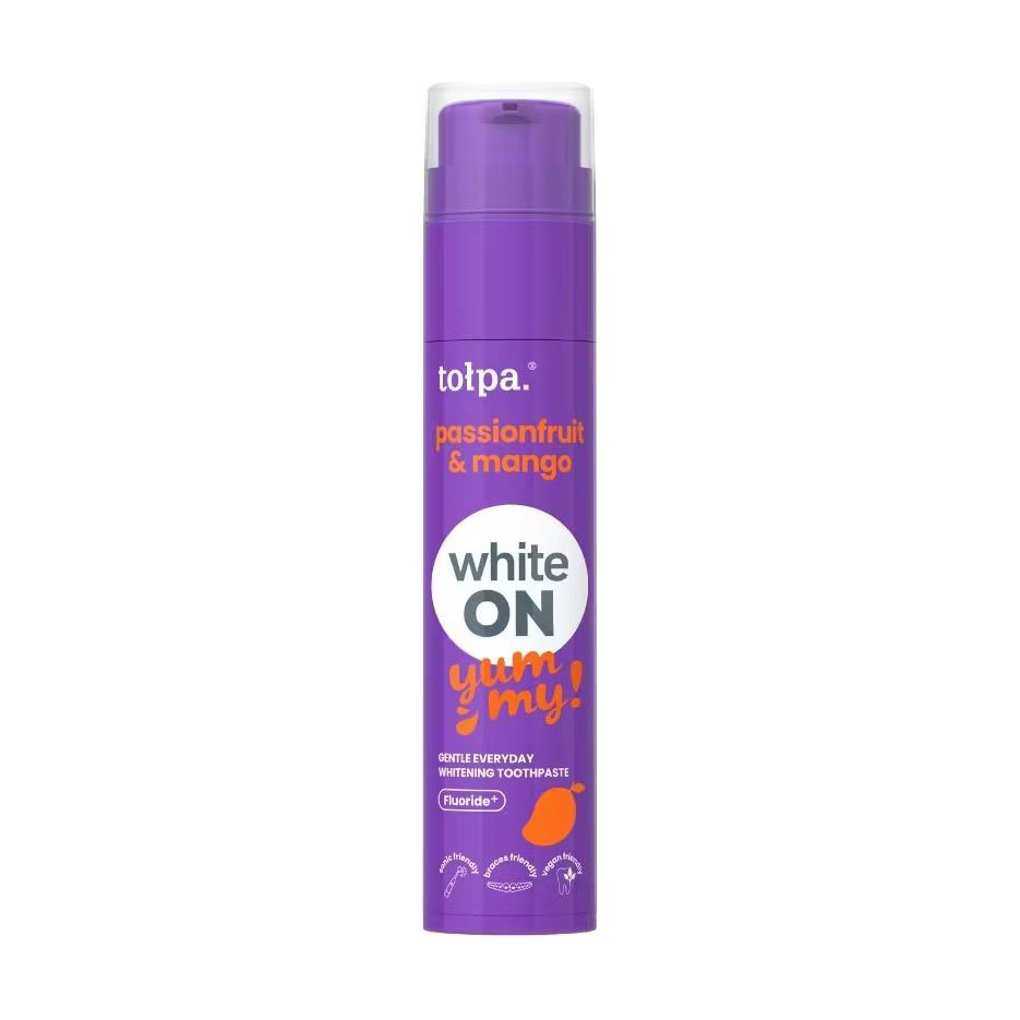 Зубна паста Tolpa White On Yummy Маракуйя та манго, 60 г