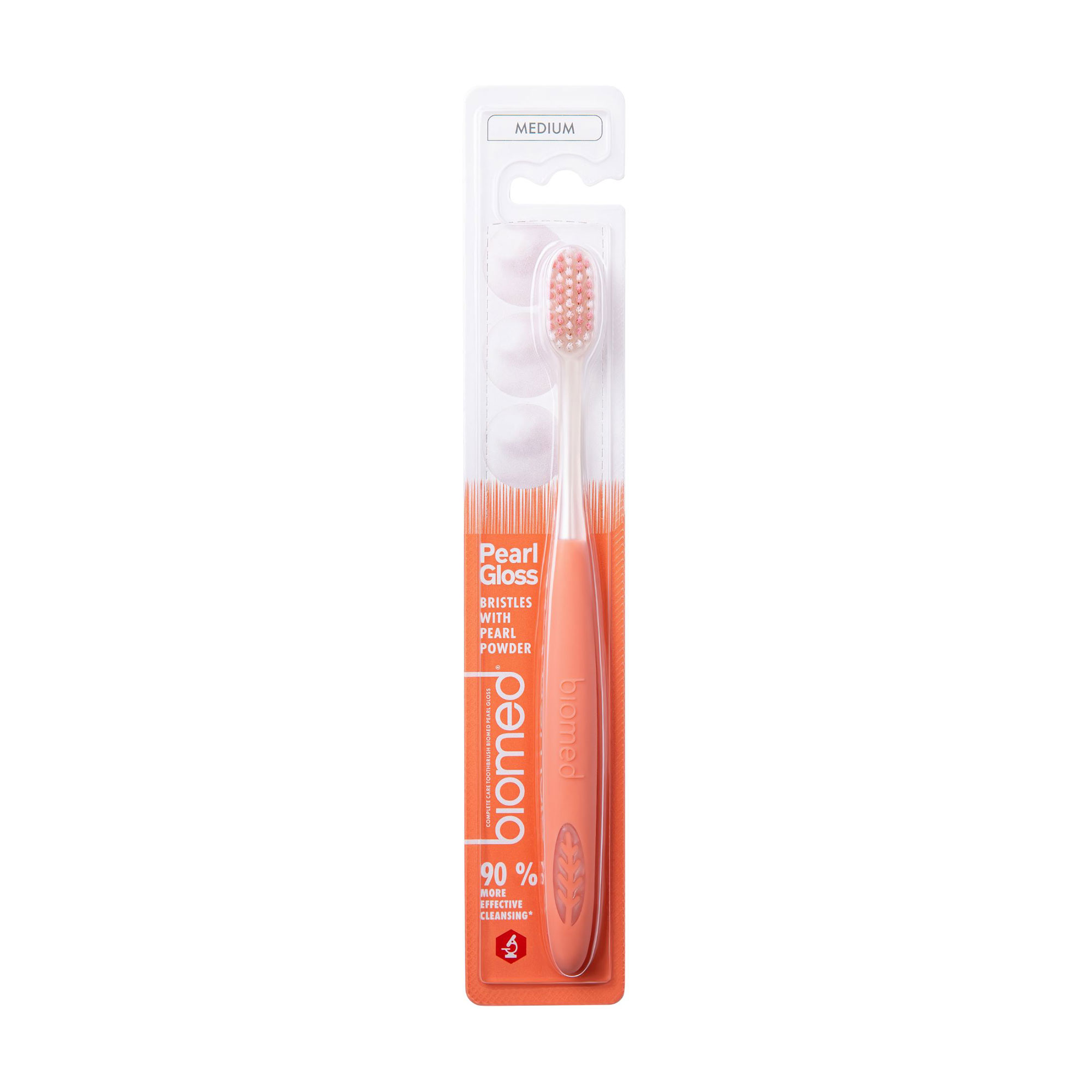 Зубна щітка Biomed Pearl Gloss Середня жорсткість, помаранчева, 1 шт