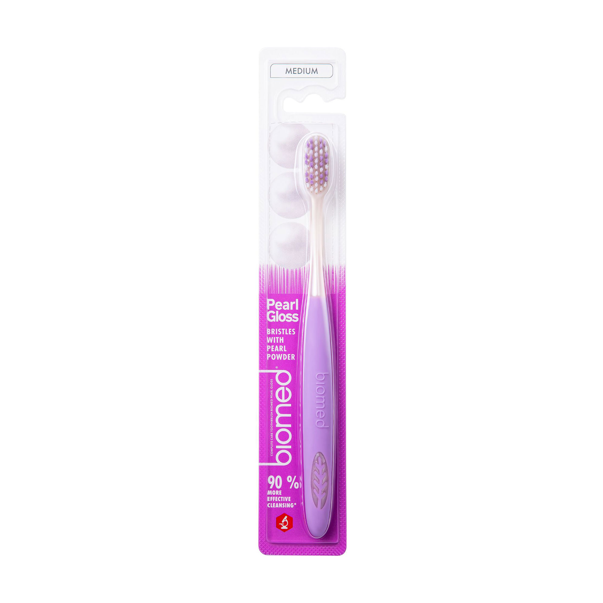 Зубна щітка Biomed Pearl Gloss Середня жорсткість, лавандова, 1 шт