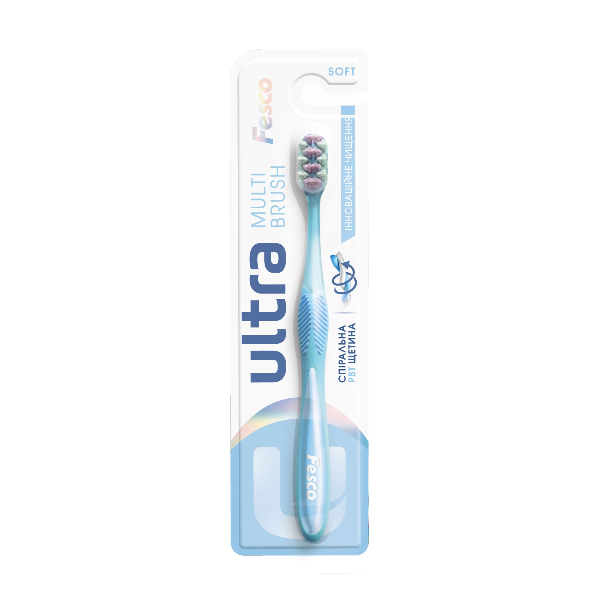 Зубна щітка Fesco Ultra Multi Brush Soft м'яка, блакитна, 1 шт