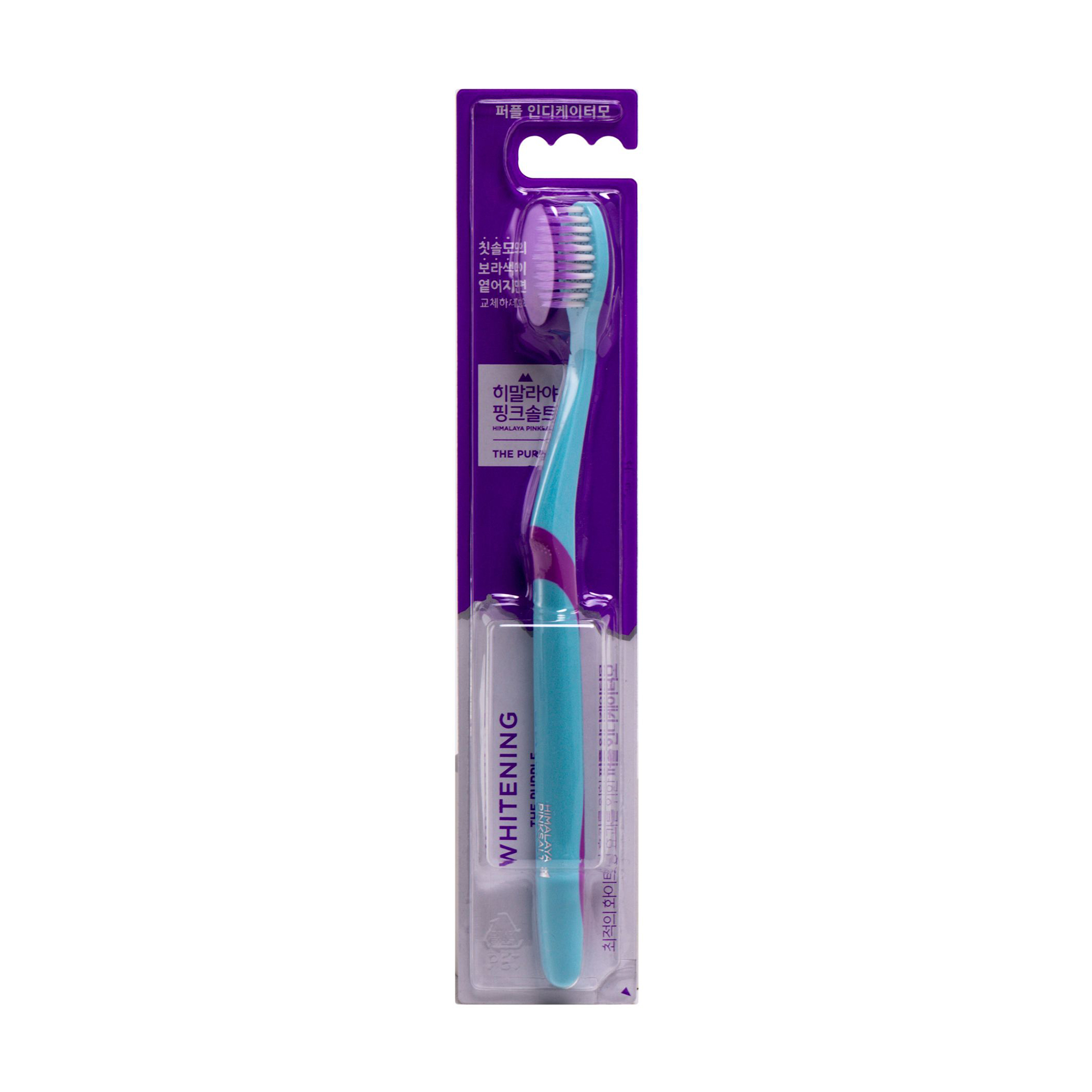 Зубна щітка LG Household &amp; Health Himalaya Pinksalt Whitening The Purple Toothbrush середньої жорсткості, блакитна, 1 шт