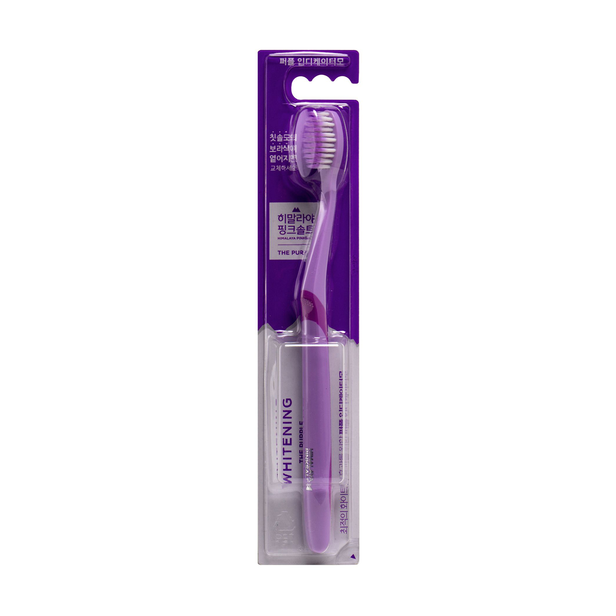 Зубна щітка LG Household &amp; Health Himalaya Pinksalt Whitening The Purple Toothbrush середньої жорсткості, фіолетова, 1 шт