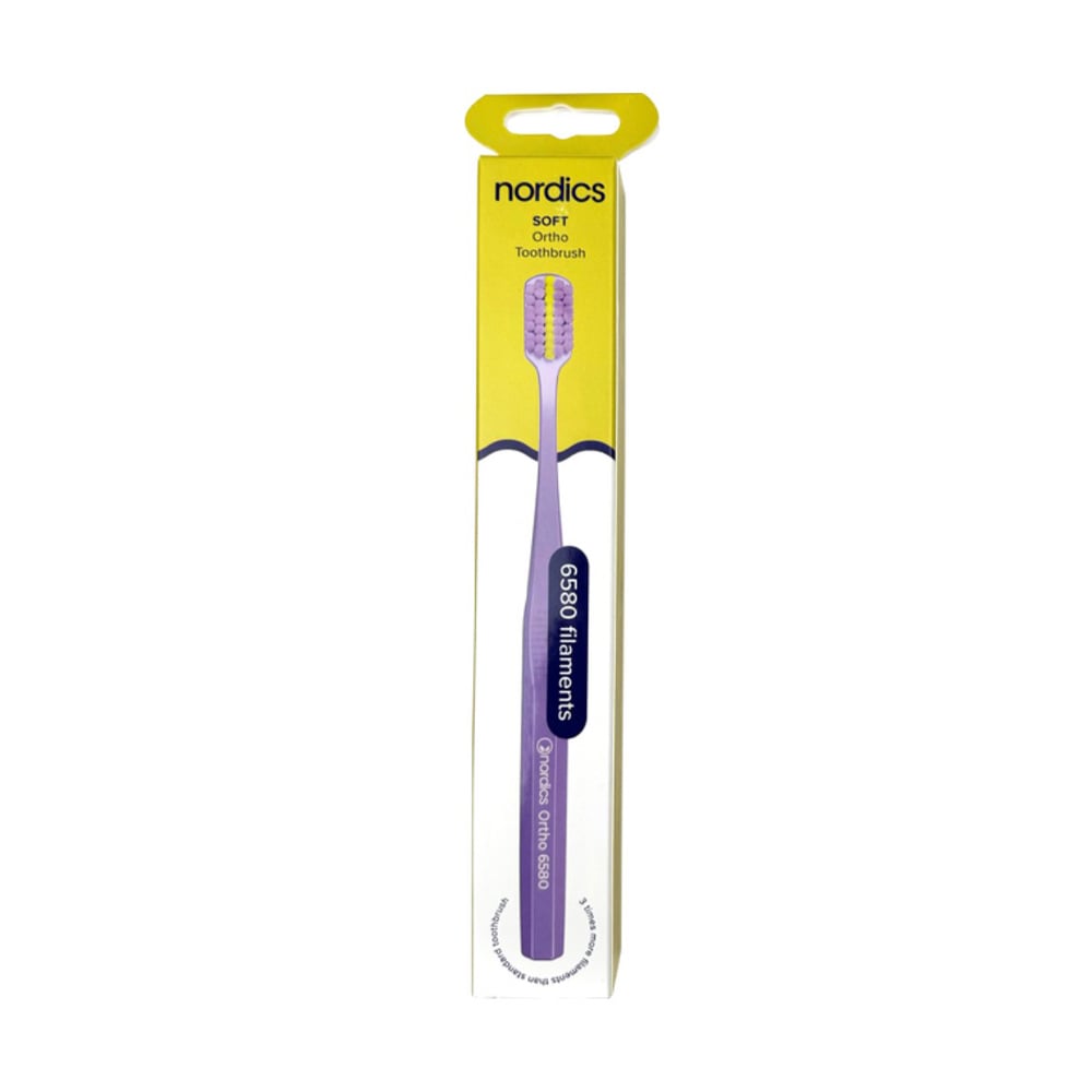 Зубна щітка Nordics Ortho 6580 М'яка, фіолетова щетина, 1 шт